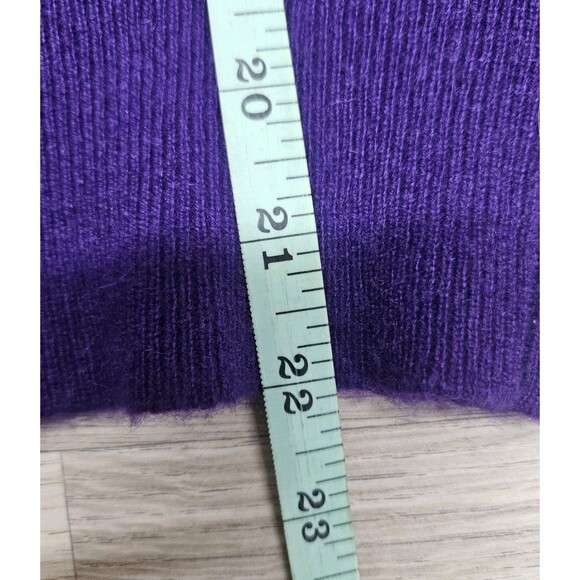 Lord & Taylor Womens Purple Cashmere Cardigan Size Medium Button Up - Picture 5 of 8